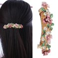 thumbnail image 1 of Women Rhinestone Hair Clip Flower Decor Butterfly Hair Barrette French Barrette, 1 of 10