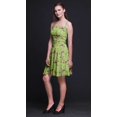 thumbnail image 2 of Bimba Robe Soleil Mini à Taille Smockée pour Femmes, Imprimée, Tenue de Fête d'Été pour les Vacances - Grand Vert Pâle, 2 of 5