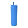 thumbnail image 1 of Double Wall Tumbler,Cup with Straw Skinny Tumblers Frosted Colored Acrylic Tumblers with Straws and Lids,16 Double Wall Tumblers for Cold Drinks, Reusable Cups Vinyl Gifts,With Straw, 1 of 1