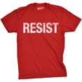 thumbnail image 1 of Mens Resist T Shirt Political Anti Authority Protest Tee Rebel Rally March Tee (Red) - M, 1 of 2