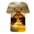 thumbnail image 5 of EQWLJWE T-Shirt d'Été For Men Men Casual Col Rond Court Pull Sleeve 3D Imprimé T-Shirt Imprimé Réaliste Shorts Sleeve Tops For Homme, 5 of 5