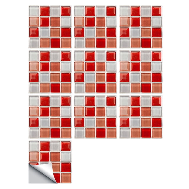 3D Tile Stickers for Kitchen 1Set 10Pc Self Adhesive Tile 3D Sticker Kitchen Bathroom Wall Sticker Decoration Self Adhesive Wall Tiles