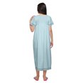 thumbnail image 3 of Moomaya Robe de Nuit à Manches Courtes pour Femmes en Coton, Ligne A, Maxi, Tenue de Nuit, 3 of 5
