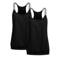 thumbnail image 1 of Lmnyox 2 PCS Women's Camisole Tops Racerback Spaghetti Strap Sleeveless Tank Tops Summer Basic Tank Shirts, 1 of 1