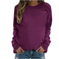 thumbnail image 2 of EQWLJWE Chandails en Molleton pour Femmes Grande Taille Liquidation Pull à Manches Longues d'Automne Décontracté Mignon Col Rond Chandail en Molleton Ample Pull Tops Chemises 2023 Femmes Chandails en Molleton Sans Capuche, 2 of 4