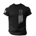 thumbnail image 1 of jsaierl T-shirts Graphiques 3D pour Hommes T-shirts à Manches Courtes avec Imprimé de la Fête de l'Indépendance T-shirts d'Été à Col Rond T-Shirt Décontracté Hauts de Gym pour Muscles, 1 of 4