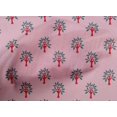 thumbnail image 4 of oneOone Cotton Poplin Fabric Floral & Flying Swan Block Printed Craft Fabric BTY 56 Inch Wide, 4 of 4