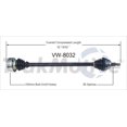thumbnail image 1 of TrakMotive VW-8032 CV Axle Shaft Premium OEM Replacement, 1 of 2