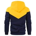 thumbnail image 4 of Yuyuzo Men Pullover Sweatshirts Long Sleeve Drawstring Hooded Sports Solid Color Patchwork Hoodies for Men, 4 of 5