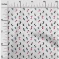 thumbnail image 2 of oneOone Silk Tabby Red Fabric Asian Floral Block Sewing Material Print Fabric By The Yard 42 Inch Wide, 2 of 4