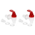 thumbnail image 1 of Unique Bargains Beverage Dispenser Replacement Spout, 2Set Plastic Water Dispenser Spigot Replacement Faucet (Red White), 1 of 7