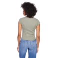 thumbnail image 3 of No Boundaries Women's Rib Henley Tee, 3 of 6