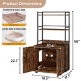 thumbnail image 3 of Bingirl Cat Litter Box Enclosure with Shelf Storage, 2-in-1 Hidden Cat Box with 3 Shelves, 3 of 7