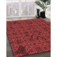 thumbnail image 3 of Ahgly Company Tapis Rond Lavable en Machine Intérieur Transitionnel Rouge Canneberge, 7 Pieds Rond, 3 of 7