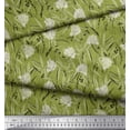 thumbnail image 3 of Soimoi Tissu en Rayonne Feuilles et Roses Tissu Imprimé Floral 1 Yard 42 Pouces de Large, 3 of 3
