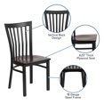 thumbnail image 3 of Bowery Hill Contemporary Restaurant Dining Chair in Black and Walnut, 3 of 9