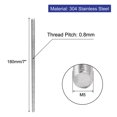 thumbnail image 2 of Unique Bargains M5 x 180mm Acier Inoxydable 304 Barre de Fixation Entièrement Filetée Ton Argent 5 Pcs, 2 of 3