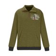 thumbnail image 4 of DPTALR Homme Casual Patchwork Pull Manches Longues Stand Col Fermeture Éclair Blouse, 4 of 4