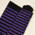 thumbnail image 5 of TIEVOSA Collants Transparents Gainants d'Halloween pour Femmes avec Motif Rayé Contrastant (Violet), 5 of 5