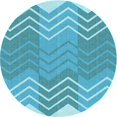 thumbnail image 1 of Ahgly Tapis Rond Lavable en Machine Intérieur Transitionnel Turquoise Foncé Vert, 3 Pieds Rond, 1 of 7