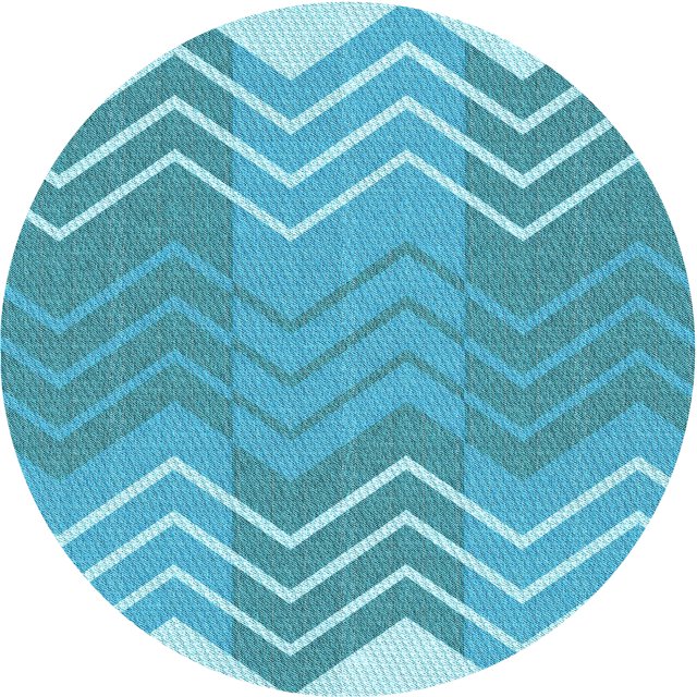 Ahgly Tapis Rond Lavable en Machine Intérieur Transitionnel Turquoise Foncé Vert, 3 Pieds Rond