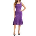 thumbnail image 4 of INSPIRE CHIC Robe d'Invitée de Mariage pour Femme Tenues de Soirée 2 Pcs Robes Sans Manches avec Boléro m Violet, 4 of 6