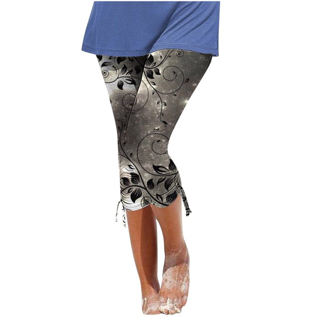 Pantalon Cargo pour Femmes à Coupe Décontractée par Generic TG, Capris Décontractés Noirs Unis, à Cordon, Raccourcis, Légers, 1 Unité