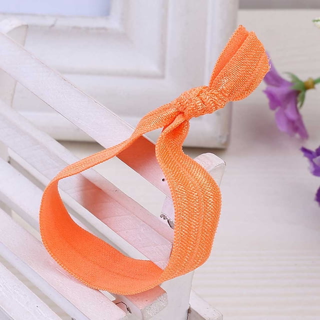 Hair Ring Seamless High Elasticity Knotted Adjustable Ponytail Holder Colorful Hairs Rope Scrunchies Accessories Multi Color Orange