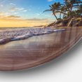 thumbnail image 3 of Designart - Paradise Tropical Island Beach Sunrise' Seashore Metal Circle Wall Art, 3 of 4