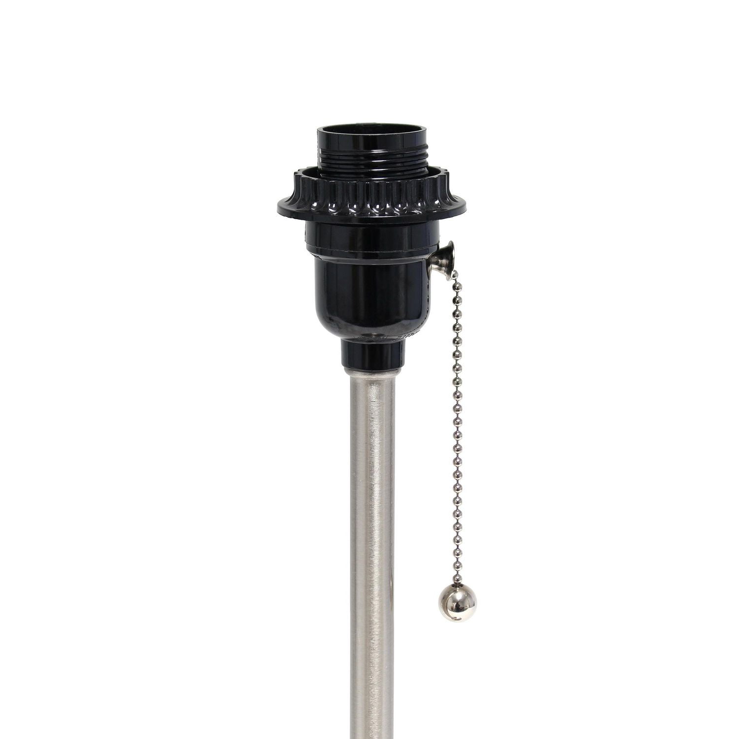 LimeLights Lampe bâton en acier brossé avec prise de charge et abat-jour en tissu, paquet de 2