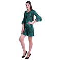thumbnail image 3 of Moomaya Robe Courte Imprimée pour Femmes, Manches Évasées, Coupe Droite, Robes pour Femmes, Vêtements d'Été Décontractés, 3 of 6