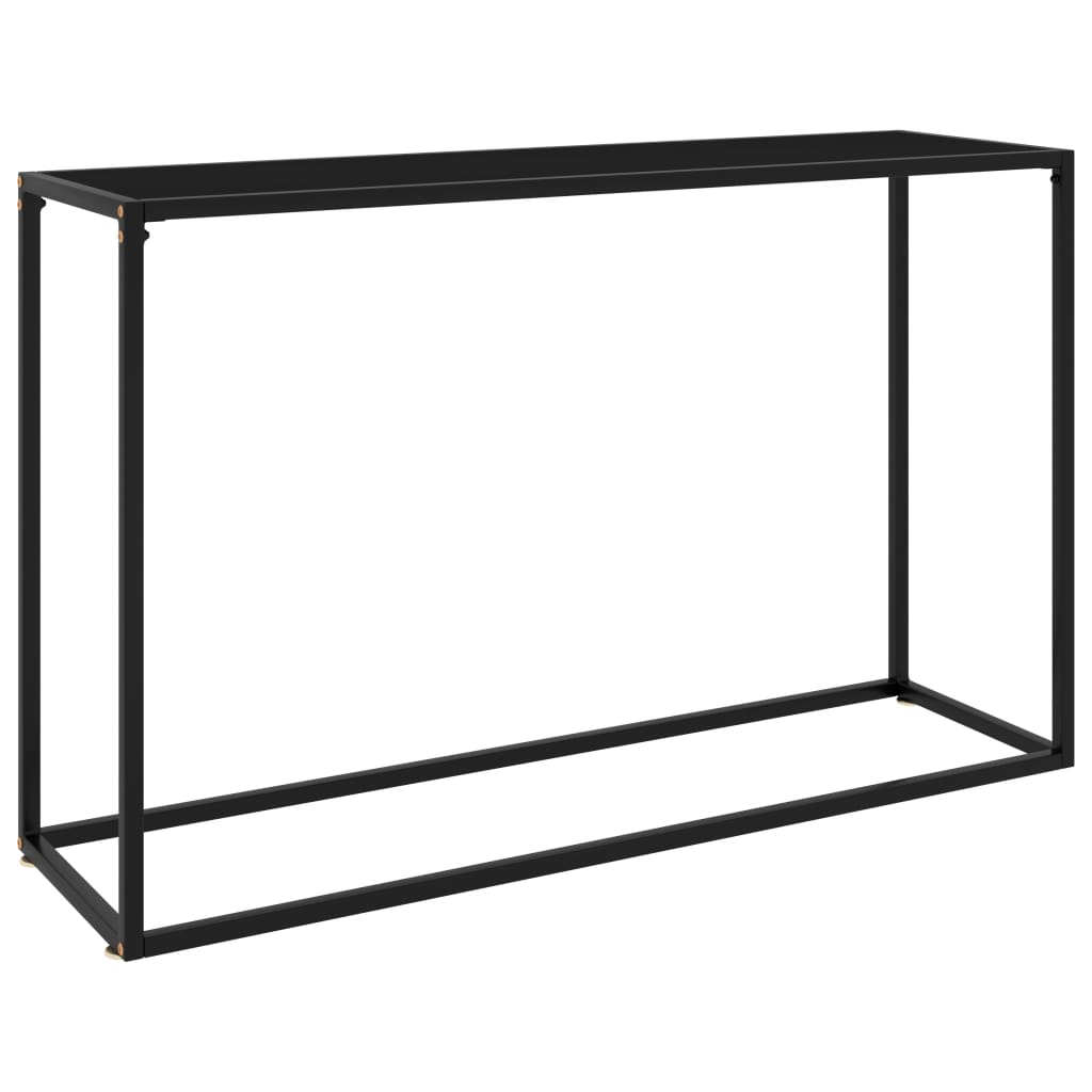 vidaXL Table Console Noire 120x35x75 cm Verre Trempé