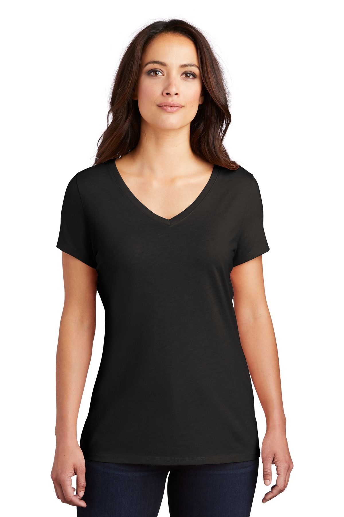 District Women's Perfect Tri VNeck T-Shirt - DM1350L