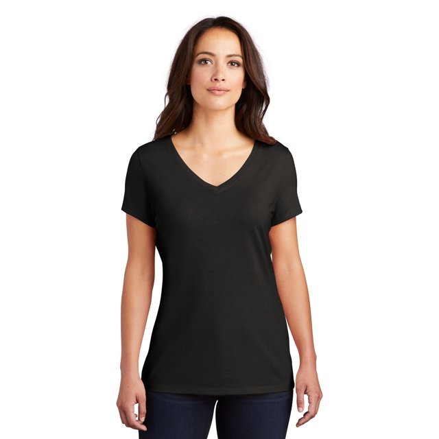 District T-Shirt Parfait à Col en V pour Femmes - DM1350L