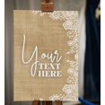 thumbnail image 2 of Darling Souvenir MADE WITH LOVE PersonalizedWelcomeBannerBurlap,Custom Text Poster Party CollectionWelcomeSignGreat For Wedding, Birthday, Engagement Party- 18x12, 2 of 5