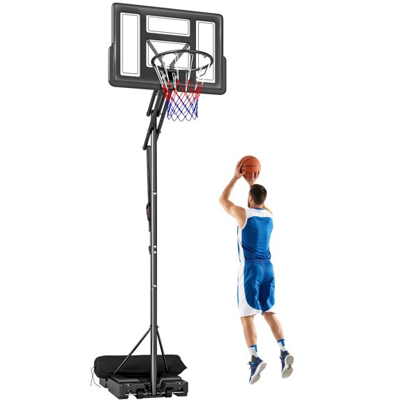 Soozier Panier de Basketball Extérieur, 7,7 Pi à 10 Pi, But de Basketball Portable