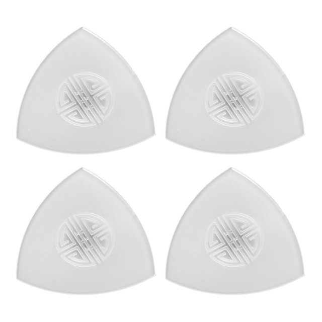 KAKOWELY Simple Liuqin Pick 4 Pcs Liuqin Pick Plectrum pour Instrument de Musique Ruan Nylon Ruan Plectrum 1.26"X1.26"X0.5"