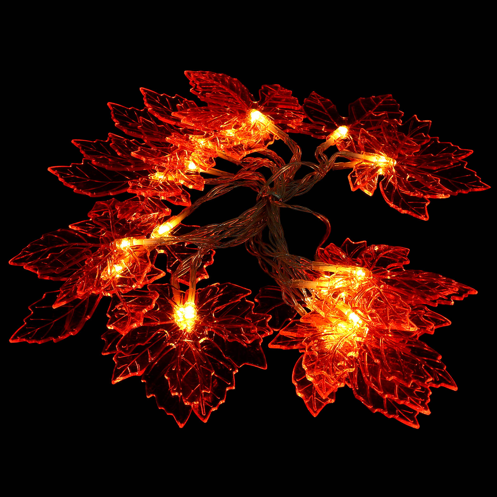 BRIGHTFUFU LED Maple Leaf String Lights Decorative Lighting For Classmates 1 Pc