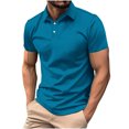 thumbnail image 1 of cfhntfmh Golf Shirts for Men Summer Short Sleeve Button up Tennis Shirts Plus Sizecollared Athletic Tees, 1 of 6