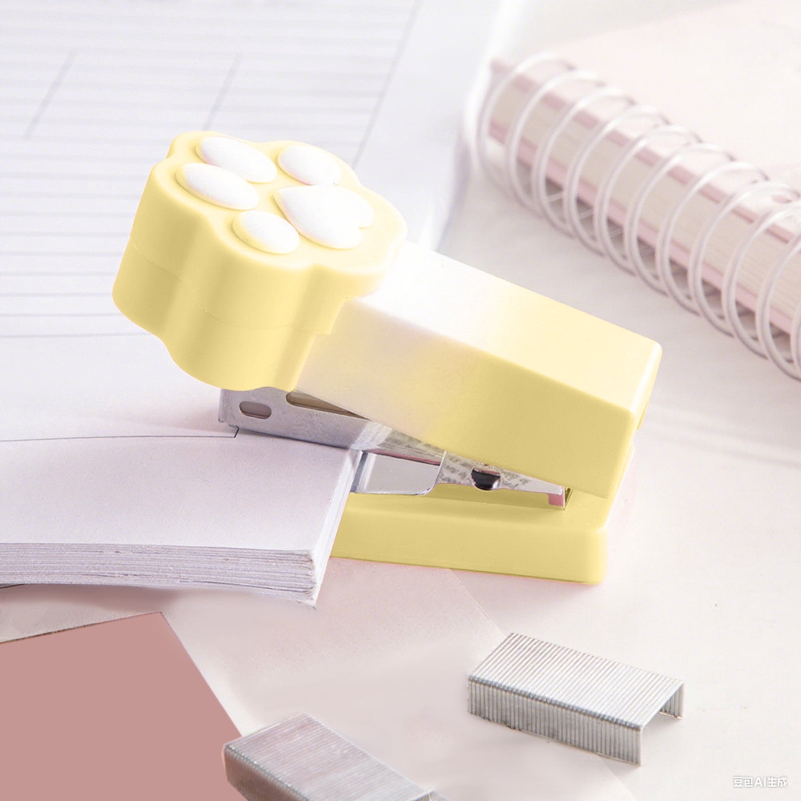 PEONAVET Mini Stapler with Staples Small Cute Stapler for Desk 15 Sheets Capacity Desk Stapler for Study Office