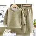 thumbnail image 2 of WEAIXIMIUNG Christmas Solid Color Children's Hoodie Set With Thick Fall And Winter Homewear Pajamas 130, 2 of 8