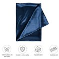 thumbnail image 2 of Both Sides Natural Pure Silk Pillowcase for Hair and Skin, 600 Thread Count 50X75cm-Navy Blue, 2 of 7