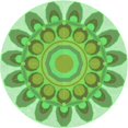 thumbnail image 1 of Ahgly Company Machine Washable Indoor Round Transitional Jade Green Area Rugs, 6' Round, 1 of 7