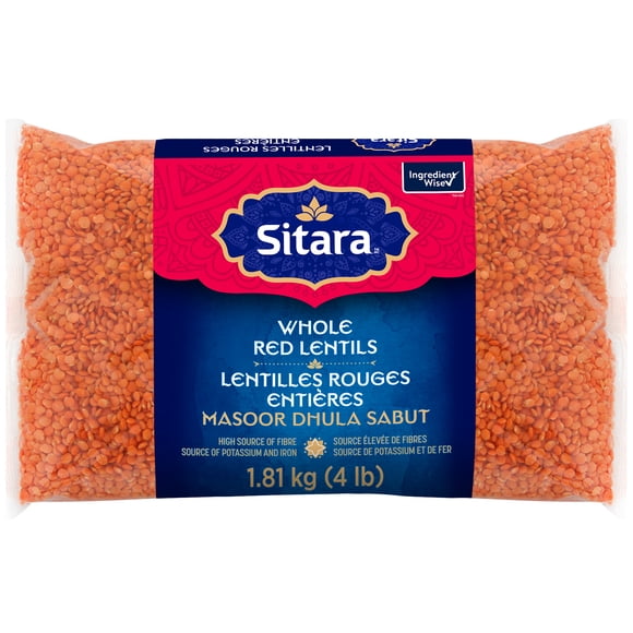 Sitara Lentilles Rouges Entières - 4LB 1.8 kg