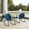 thumbnail image 2 of Afuera Living Steel Metal Rocking Chair in Navy Gloss (Set of 2), 2 of 7
