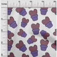 thumbnail image 2 of oneOone Polyester Lycra Purple Fabric Cactus Sewing Material Print Fabric By The Yard 56 Inch Wide, 2 of 5