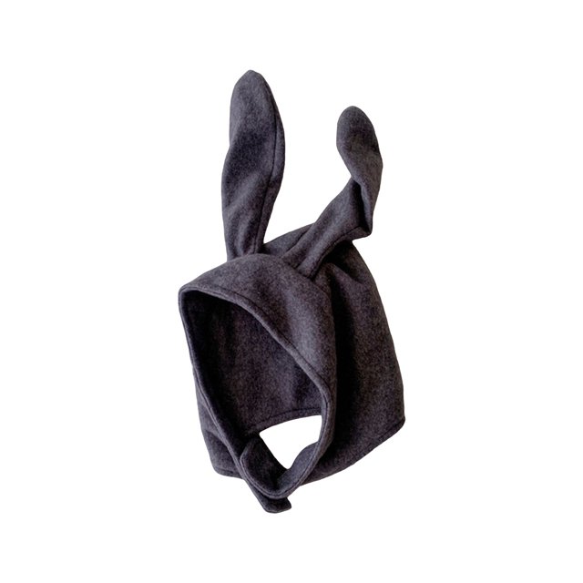 EYIIYE Kids Girls Boys Solid Color Fleece Hat Bunny Ear Hat Button Closure Rabbit Hat Cute Soft Warm Winter Cap