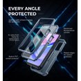 thumbnail image 2 of Dexnor for Samsung Galaxy A15 5G Phone Case, [2 Front Frame] [Bulit-in Slide Camera Cover & Kickstand] Heavy Duty Military Grade Protection Shockproof Case with Screen Protector, 6.5 inch Blue, 2 of 7