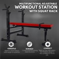 thumbnail image 3 of BalanceFrom Steel Weight Bench with Squat Rack, Adjustable Seat, and Recliner, Black & Red, 3 of 9
