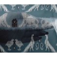 thumbnail image 3 of oneOone Viscose Chiffon Fabric Stripe|Bird & Monkey Ikat Printed Fabric 1 Yard 42 Inch Wide, 3 of 3